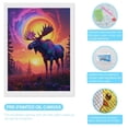 thumbnail image 3 of Diamond Art Kits for Adults, Moose Sunset Vivid Forest Sky 5D Diamond Painting Kits for Adults Beginners, DIY Full Drill Diamond Painting, Gem Art and Crafts 12x16, 3 of 7