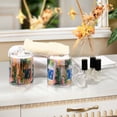 thumbnail image 4 of Yayeee 2 Pack Qtip Holder Bathroom Cotton Swab Canister with Lid Clear Dispenser Set, Yellow Seaside, 4 of 6