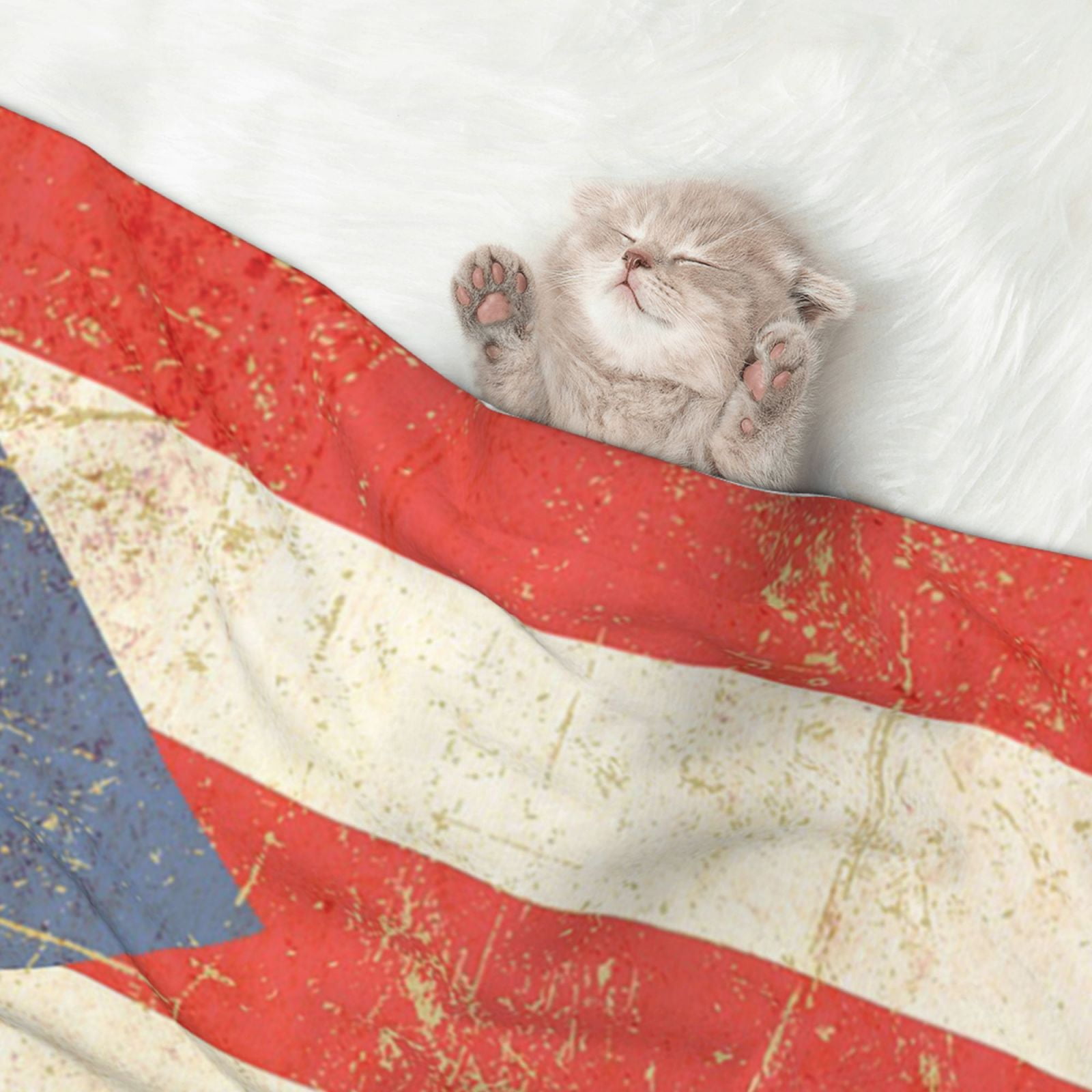 Puerto Puertorico Flag Dog Blanket Soft Warm Flannel Cat Blanket Great Pet Throw for Cats Puppy Small Medium Large Dog