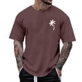 thumbnail image 1 of T-shirts pour Hommes Été Décontracté avec Imprimé Arbre Manches Courtes Col Rond pour Usage Quotidien, 1 of 1