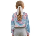 thumbnail image 2 of COEQINE Crop Top Sweatshirt for Girls, Long Sleeve Crewneck Fall Winter Pullover, Loose Fit Casual Top Outfits for Age 13-14 Years Old Kids, Axolotl Flower Pink Blue, 2 of 7