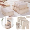 thumbnail image 2 of 8 Piece Simple Luggage Packing Bag Set Space-saving Travel Finishing Bag For Outdoor Traveling, 2 of 5
