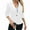 White, variant on Women's Fully-Lined 3/4 Sleeve Jacket with Ruched Stretch Sleeves and Pockets, Casual Work Blazer White XXXL