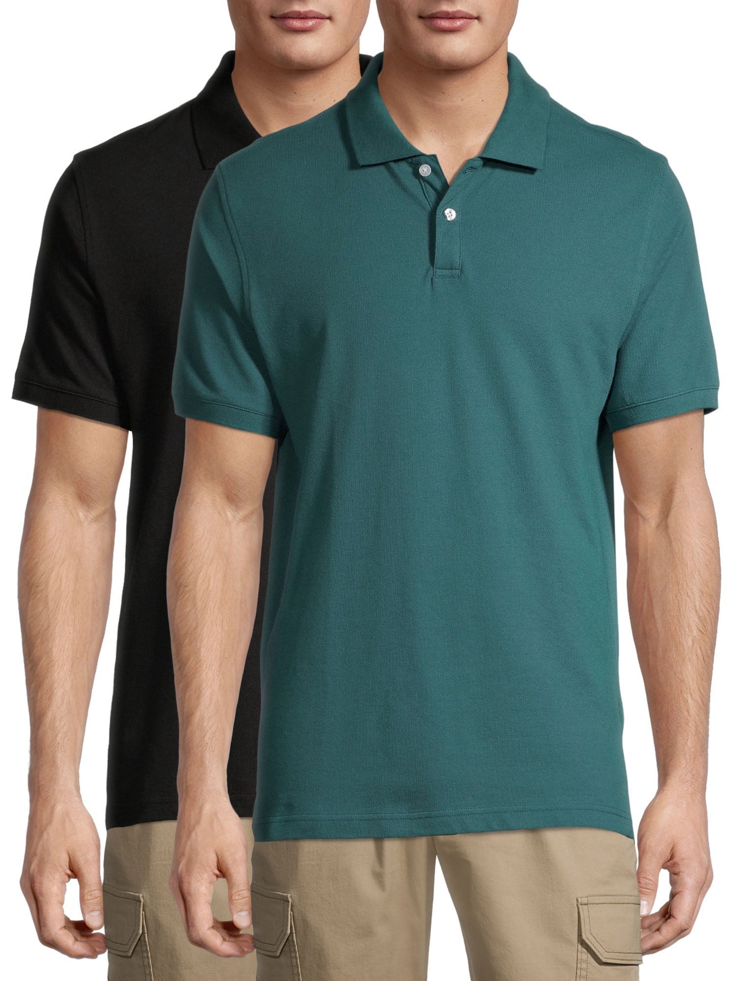 George Men's Stretch Pique Polo, 2 Pack 