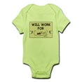 thumbnail image 1 of CafePress - WILL WORK FOR COOKIES Infant Bodysuit - Baby Light Bodysuit, 1 of 1