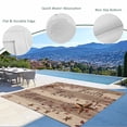 thumbnail image 3 of Country Star Brown Outdoor Rug for Patio/Deck/Porch, Non-Slip Large Area Rug 5 x 7 Ft, Farmhouse Vintage Plants Wooden Indoor Outdoor Rugs Washable Area Rugs, Reversible Camping Rug Carpet Runner, 3 of 8