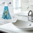 thumbnail image 6 of Haosy 2 Pack Kitchen Wash Cloths with Hanging Loops Absorbent Absorbent Quick Drying Hand Towels, Starfish with Sunglasses, 6 of 7