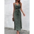 thumbnail image 5 of Women's Bohemian Wrap Boho Maxi Dress - Sleeveless V-Neck with Cut-Out and High Slit by Estella's, 5 of 6