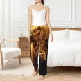 thumbnail image 4 of Fotbe Sunset Sunflower Cow A Pantalones de Pijama para Mujer, Pantalones de Dormir, Pantalones Pj con Cordón y Bolsillos-3X-Large, 4 of 6