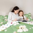 thumbnail image 4 of Erosebridal Dreamy White Flower Bedding Comforter Set for Girls, GreenFull Bedding Set, Polka Dots Reversible, 7-Piece, 4 of 5