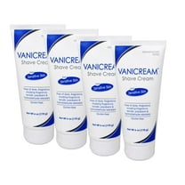 4 Pack Vanicream Shave Cream For Sensitive Skin 6oz Each