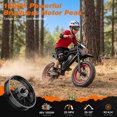 thumbnail image 3 of GlobalKeep Electric Dirt Bike for Teens Age 7+, 1000W Motor 1500W Peak E-Mountain Bike, 48V 17.5Ah Removable Battery, 16"x3" Fat Tire Electric Bike, Full Suspension, UL 2849, Red, 3 of 9