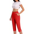 thumbnail image 6 of amlbb Dressy Capri Pants for Women Plus Size High Waist Stretch Womens Golf Capris Pants for Summer with Pockets Work Casual Save to 65% off!, 6 of 8