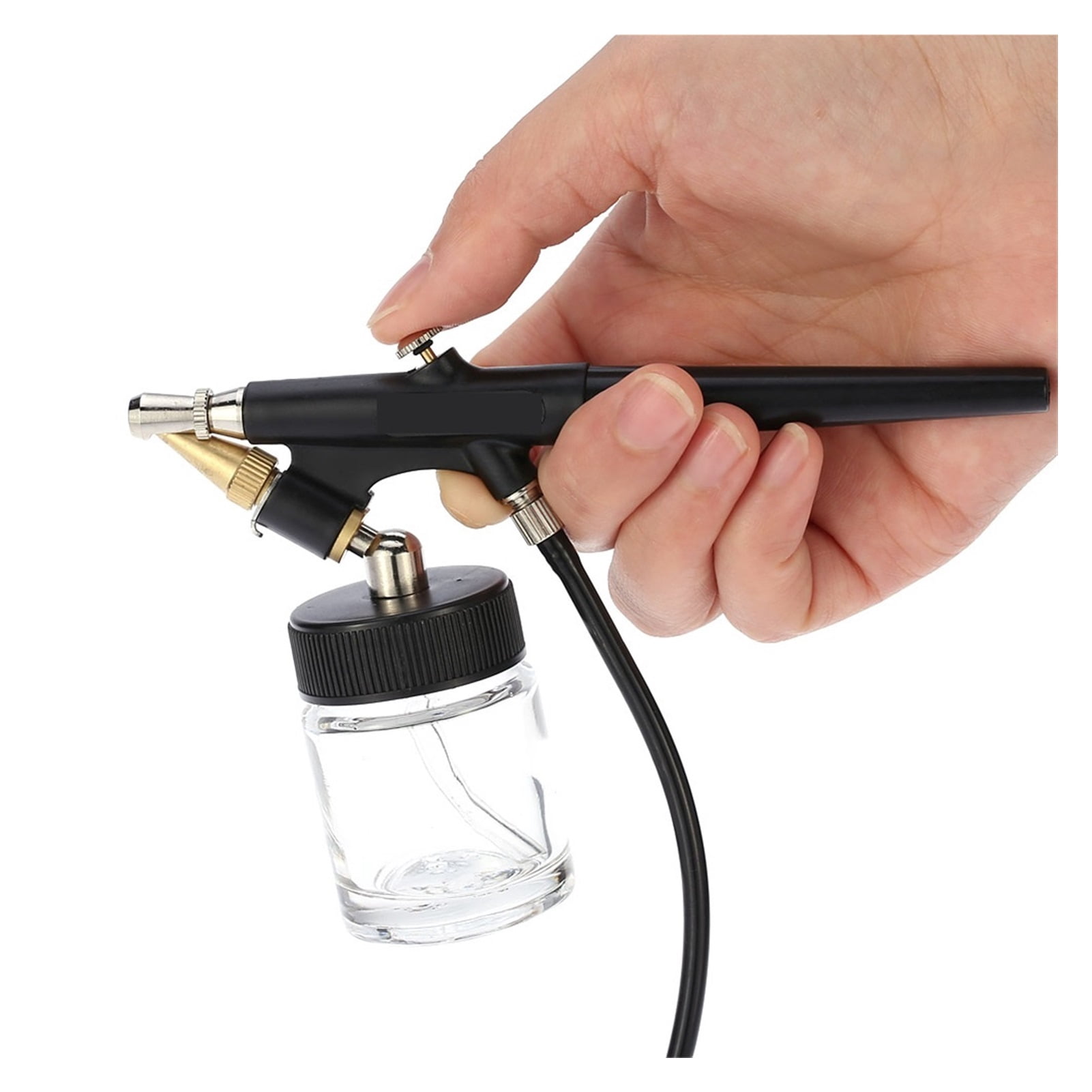 Mini Airbrush Compressor Kit Siphon Feed Single Action AirBrush Paint Spray Gun Sandblaster For Body Makeup Tattoo Car Manicure ,Versatile applications