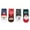Spotted Background, variant on 4 Pair Novelty Low Crew Socks Chrismas Short Sock Snowflake Background
