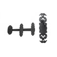 thumbnail image 6 of Black Wrought Iron Norfolk Thumb Door Latch Traditional 10.25" H Suffolk Thumb Gate Latches Black Powder Finish Colonial Rustic Ornate Lock w/Hardware Renovators Supply Pack of 10, 6 of 12