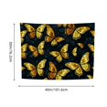 thumbnail image 3 of RKSupls Tapestry Wall Hanging Art, Gold Butterfly Pattern Metallic Black Background Tapestry Decoration for Daily Bedroom, Dorm, Living Room, Apartment Hallway Home Decor, 3 of 5