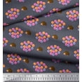 thumbnail image 2 of Soimoi Poly Crepe Fabric Balloon & Hedgehog Kids Print Fabric by Yard 52 Inch Wide, 2 of 3