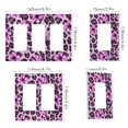 thumbnail image 2 of Yayeee Rocker Switch Wall Plate 3-Gang 6.5"x4.6" Home Decorative Outlet Cover, Purple Floral Leopard Pattern, 2 of 6