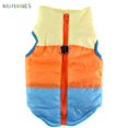 thumbnail image 3 of BadPiggies Waterproof Winter Dog Padded Vest Coat Pet Jacket Warm Clothes for Small Medium Large Dog (S, Orange+Blue), 3 of 6