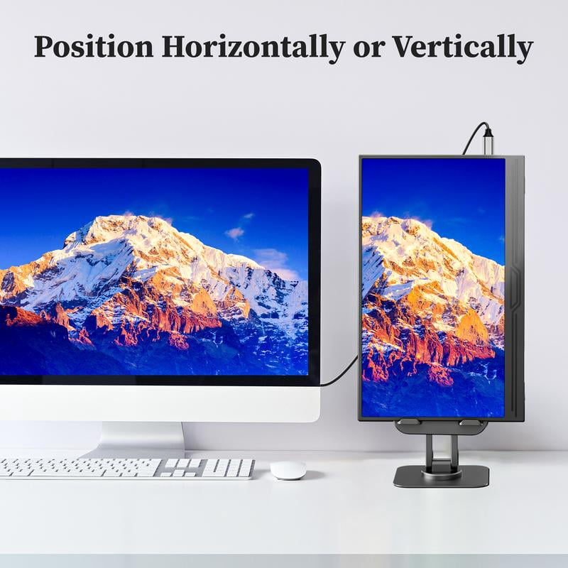 VEOUT Portable Monitor 13.3 inch FHD 1080P IPS FreeSync USB C and HDMI Ultra Slim with Stand for Gaming and Office