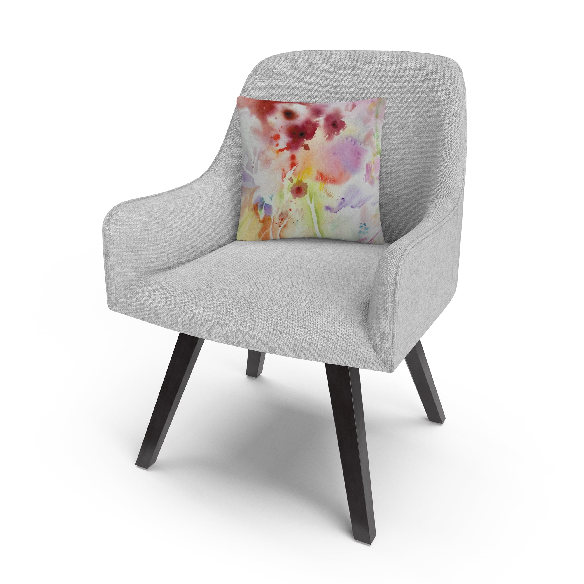 Garden Impressions 3' Watercolor Paint Bleed By Sheila Golden 16 X 16 Decorative Throw Pillow