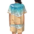 thumbnail image 4 of Womens Pajama Sets With Pocket, Tropical Beach With Starfish Lounge Sets Short Sleeve Sleepwear PJ Sets for Women, 4 of 6
