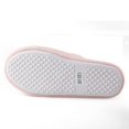 thumbnail image 4 of Women’s Waffle-Stripes & Bow Indoor Slippers – Plush Fleece Lined Slip-On House Shoes with Non-Slip Weather-Resistant Outsole, 4 of 7