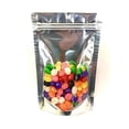 thumbnail image 2 of Smell Proof Mylar Food Storage Bag (50 Pack) 1 Ounce Clear Front Heavy Duty Ziplock 6x9x3 Inch Stand Up Leak Proof Foil Pouch w Hang Hole. Heat Sealable with Iron., 2 of 10