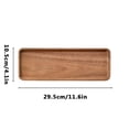 thumbnail image 2 of Solid Wood Serving Tray, Rectangular Bread and Fruit Plate, Nonporous Multipurpose Wooden Storage Platter for Kitchen Counter Decor, Coffee Table Centerpiece, Bedroom Organizer by, 2 of 5