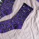 thumbnail image 2 of Minnieouse Calcetines femeninos con personalidad de otoño e invierno calcetines de Color neutro con estampado de leopardo de algodón Medias púrpura, 2 of 5