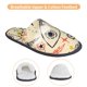 thumbnail image 3 of Balery Rockets Pantuflas de Casa de Felpa Silenciosas con Diseño Estampado, Zapatillas Cómodas Antideslizantes de Algodón para Interior-Medium, 3 of 8