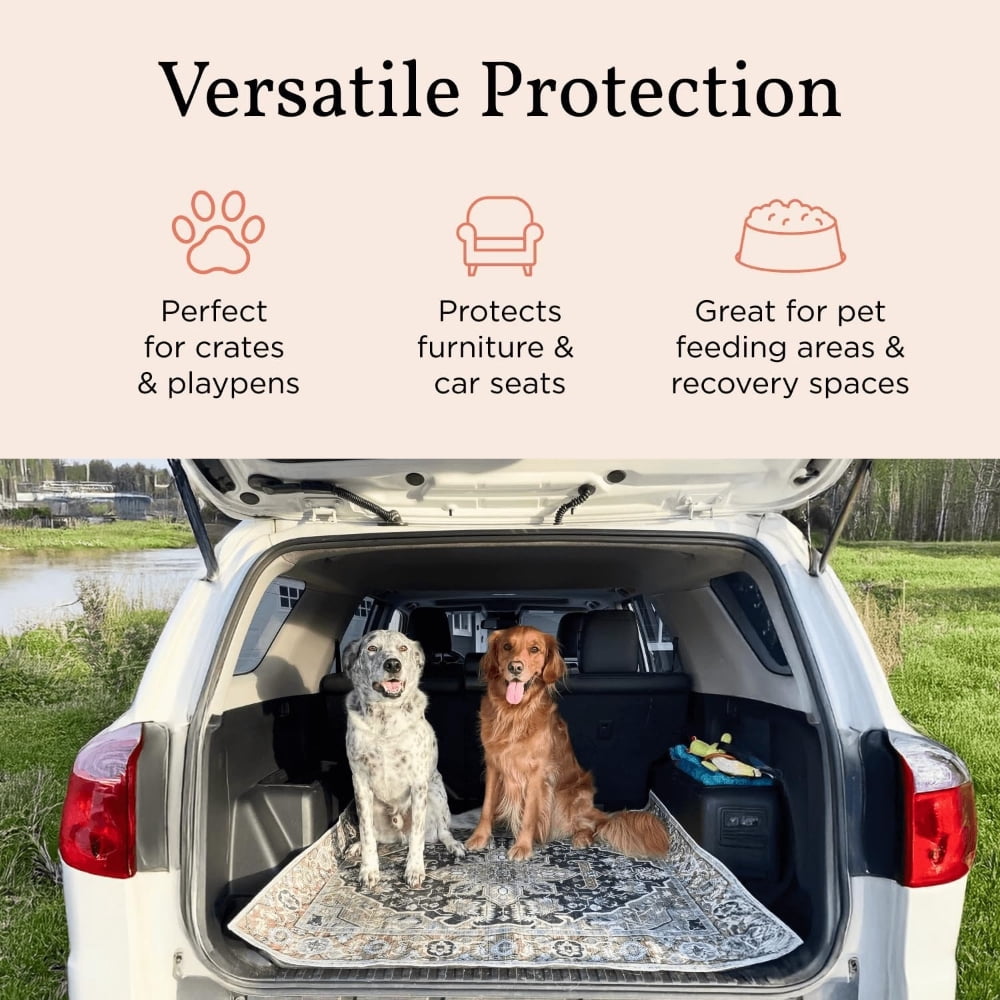 MK Gdledy Washable Dog Pee Pads, Waterproof, Non-Slip, Super Absorbent, Reusable Machine-Washable, 2-Pack