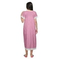 thumbnail image 3 of Moomaya Printed Nightdress For Ladies Cotton Ruffled Border Nursing Night Gown, 3 of 6