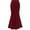 Wine Red, variant on PRETTYGARDEN Women Fitted Mesh Mermaid Skirt 2025 Spring Summer Casual High Waisted Ruched Maxi Long Bodycon Going Out Skirts