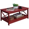 thumbnail image 2 of Convenience Concepts Oxford Coffee Table, Cranberry Red ( Pack of 2 ), 2 of 4