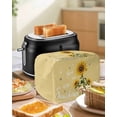 thumbnail image 4 of Yellow Sunshine Sunflower Toaster Cover 2 Slice, Small Kitchen Appliance Covers, Pastoral Bees Farmhouse Floral Toaster Oven Cover with Loop, Bread Machine Cover Polyester Dust Cover Protection, 4 of 4