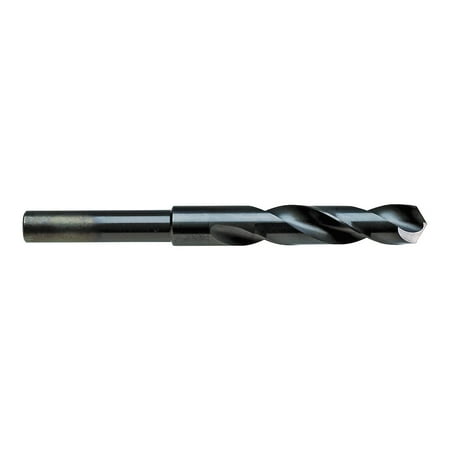 

IRWIN 91144 Reduced Shank Bit Silver and Deming Drill Bit Spiral Flute 3 in L Flute Flat Shank 1/2 in Dia Shank