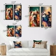 thumbnail image 4 of Designart "Pitbull Blossom Portrait I" Dog Pitbull Wall Art Set Of 2 - Multicolor Animals Gallery Wall Set For Home Decor, 4 of 7