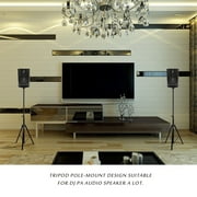 Universal Folding Black Heavy Duty Tr Pole-Mount DJ PA Speaker Audio Holder Stand Bracket Lighting Stand With Tray