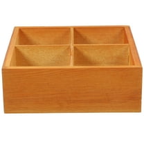WHAMVOX Wooden Planter Box 1Pack 14X14X5In Chocolate Multi Compartment Storage