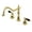 Polished Brass, variant on Kingston Brass KB1792PKLLS Duchess Double-Handle 3-Hole Widespread Kitchen Faucet in Polished Brass