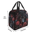 thumbnail image 2 of Yiaed Rose Full Moon Black Wolf Print Insulated Lunch Bag Reusable Cute Tote Lunch Box, Leakproof Cooler Lunch Bags for Work Office Travel School Picnic, 2 of 5