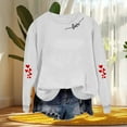 thumbnail image 6 of FDGIU ‌Valentine's Day Shirt Women, Heart Print Long Sleeve T-Shirt with Crew Neck for Valentine's Outfit & Casual Wear, 6 of 6
