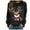 Black, variant on Sgkm Womens Christmas Sweatshirt Reindeer Pattern Pullover Print Long Sleeve Comfortable Womens Tops Cold Weather M Black