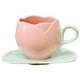 thumbnail image 1 of Taza de café de tulipán con platillo taza para beber de tulipán de cerámica taza de té de tulipán Vintage creativa para el té de la tarde en casa, 1 of 5