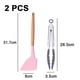 thumbnail image 2 of Juego de 2 piezas de silicona para utensilios de cocina, utensilios de cocina resistentes al calor con mango de madera, utensilio de cocina antiadherente, 2 of 5