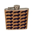 thumbnail image 1 of KuzmarK 6 oz. Leather Pocket Hip Liquor Flask - Collie Dogs, 1 of 1