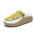 thumbnail image 2 of 2025 Sandals for Women Clearance, Xunlbb Muffin Thick Bottom Middle Heel Half Slippers, Summer Outdoor Women's Sandals, Shoes Sandals(Yellow,Size:38), 2 of 6