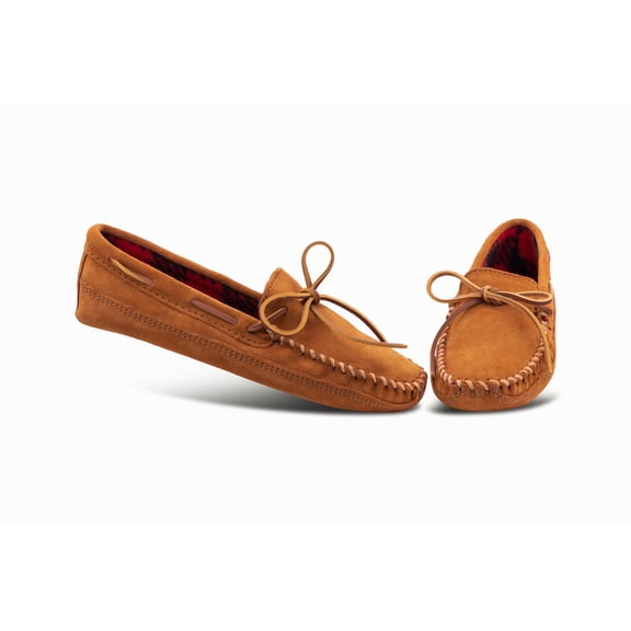 Minnetonka Men's Double Bottom Fleece Hardsole Moccasin